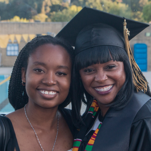 Former COM Umoja Student Assistants Abigail Virgo and Nequeshé Dyer