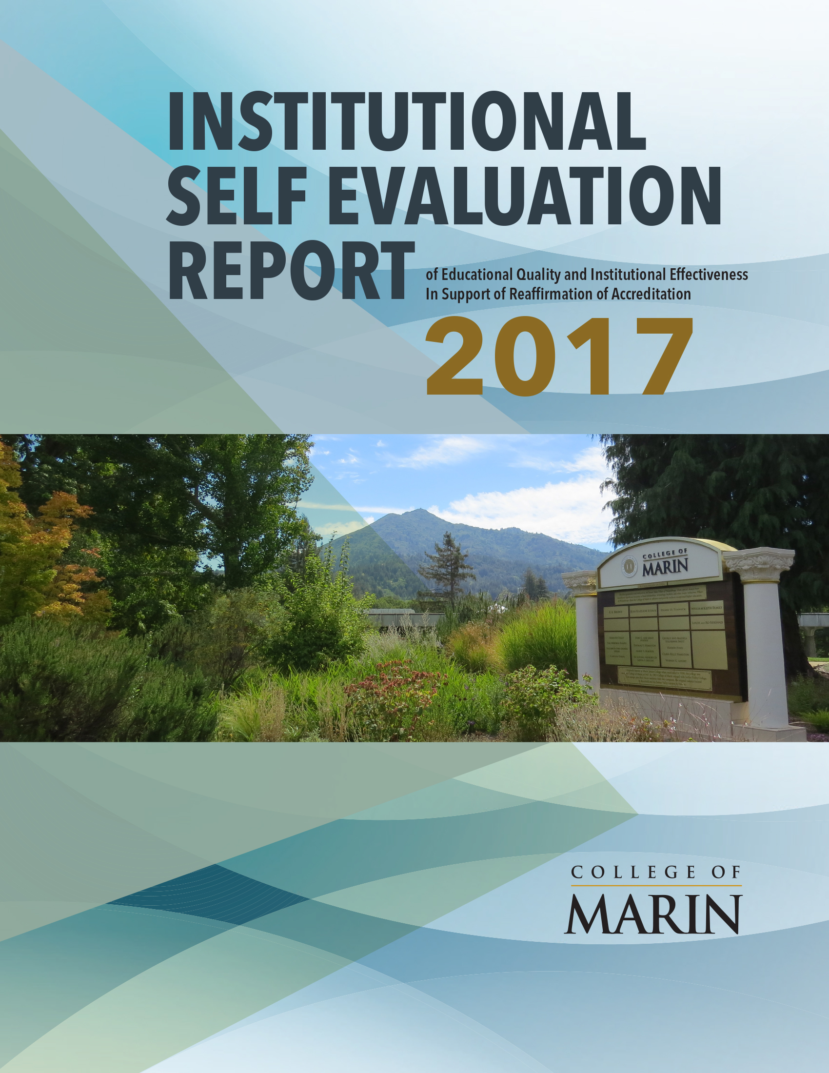 Institutional Self Evaluation Report 2017 Cover