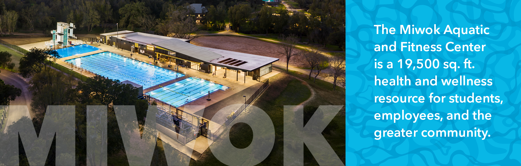 View of Miwok Aquatic and Fitness Center from above.
