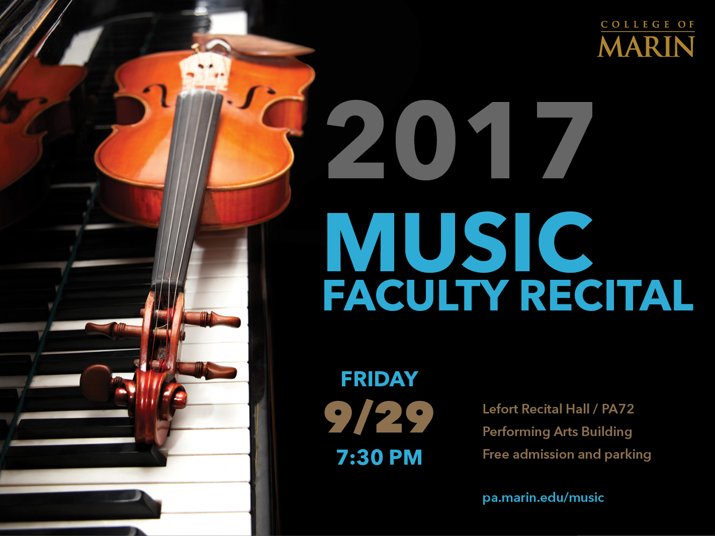 music faculty recital poster