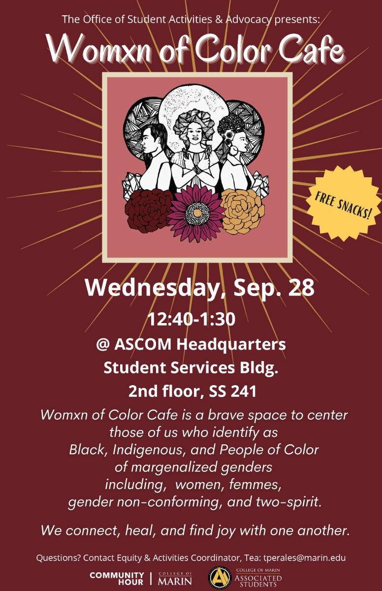Womxn of Color Cafe poster artwork