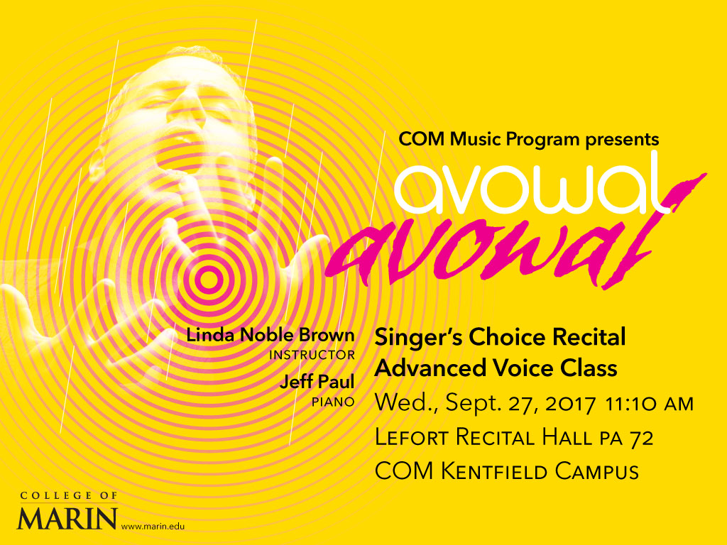 Poster for advanced voice recital