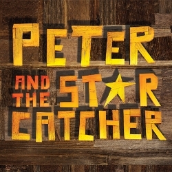 Cutout lettering that reads Peter and the Starcatcher