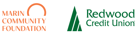 Sponsor logos for Marin Community Foundation and Redwood Credit Union.