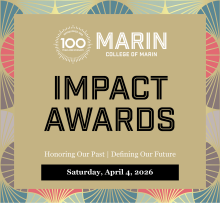 Art deco frame with gold square. Centennial logo and text that reads: Impact awards Honoring Our Past, Defining Our Future Saturday, April 4, 2026